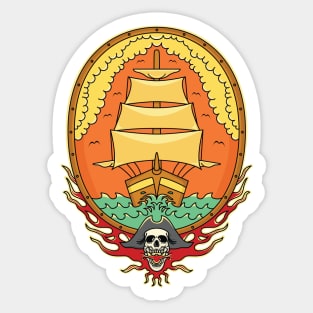 pirates ship Sticker